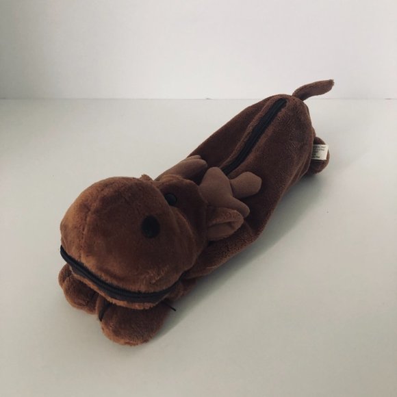 Rare moose pencil case or makeup case–brown - Picture 3 of 7